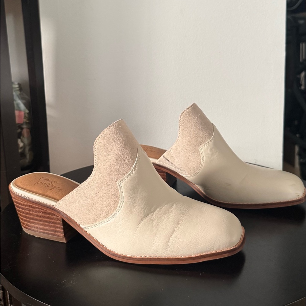 Crown Vintage Cream Mules